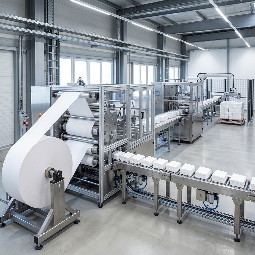 Tissue paper automated production line